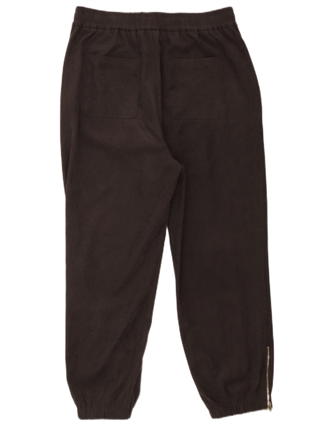 Zara Womens Crop Tracksuit Calças Joggers UK 16 Grande Cinza Poliéster