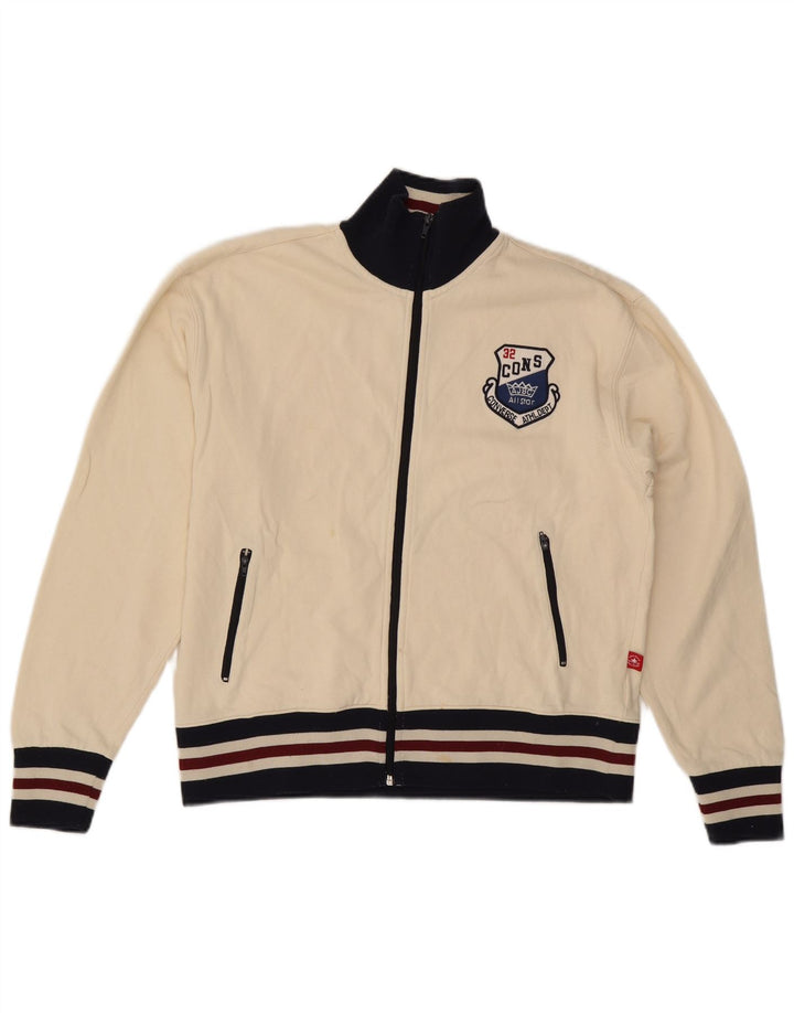 Converse Mens Chuck Taylor Tracksuit Top Jaqueta Pequena Colorblock Branco