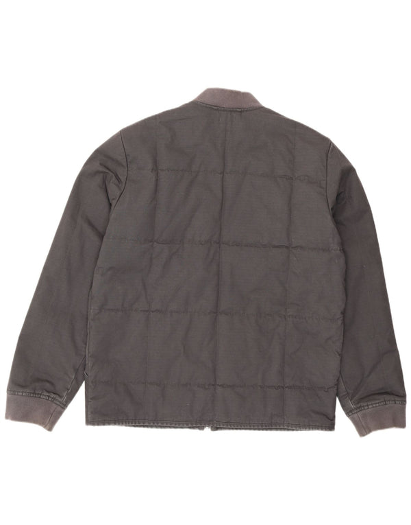 Levi's Mens Padded Bomber Jacket UK 40 Large Grey Cotton