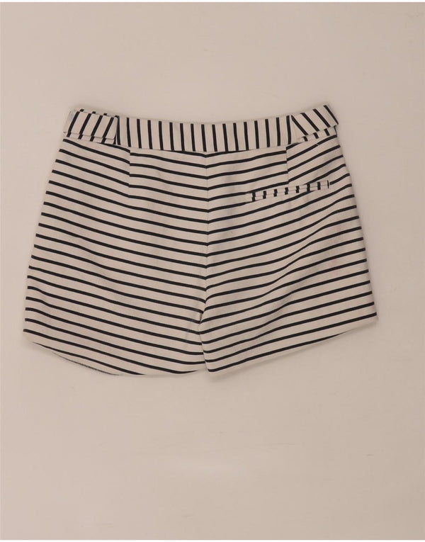 Zara Shorts casual feminino regular XS W28 listrado branco