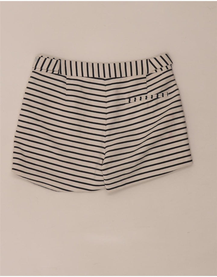 Zara Shorts casual feminino regular XS W28 listrado branco