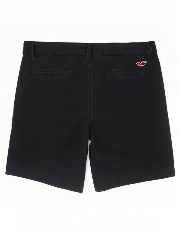 Hollister Mens Chino Shorts W33 Médio Algodão Azul Marinho