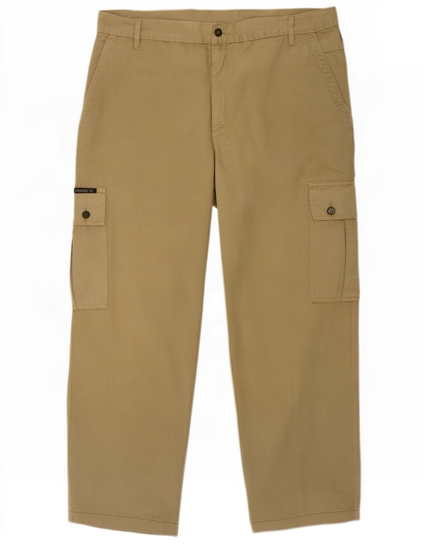 Carrera Mens Straight Cargo Trousers IT 56 3XL W40 L28 Beige Cotton