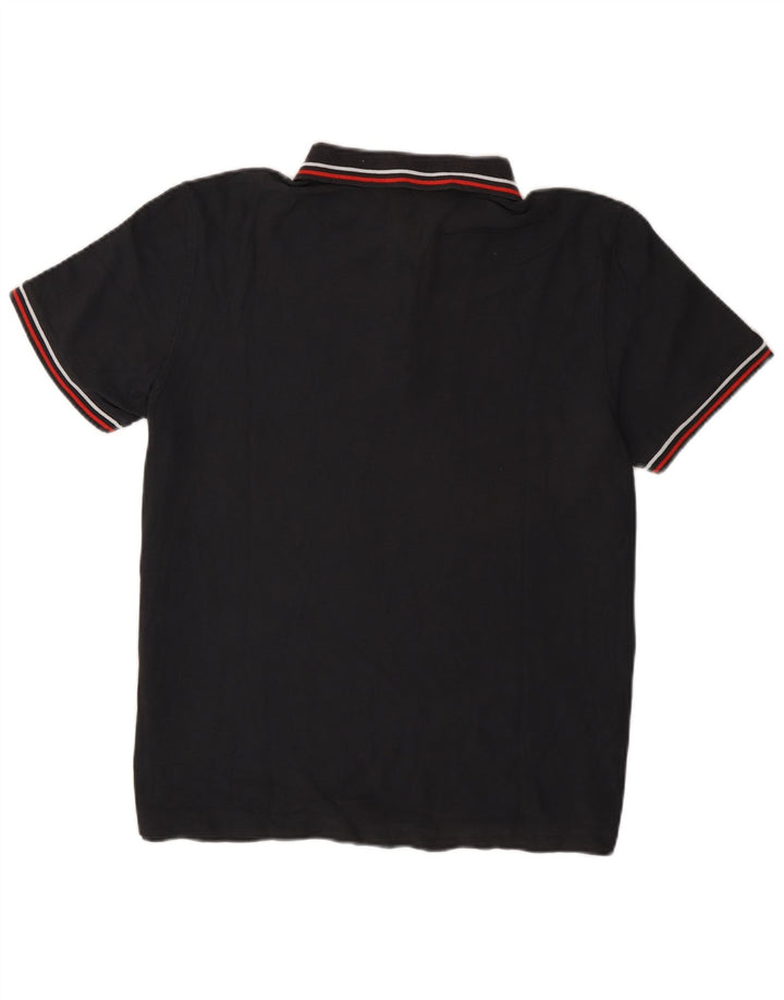 Camisa polo masculina Lotto XL preta listrada