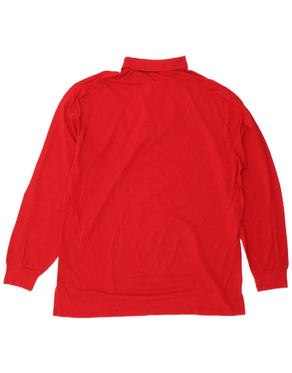 Camisa polo masculina de manga comprida Polo Ralph Lauren XL algodão vermelho