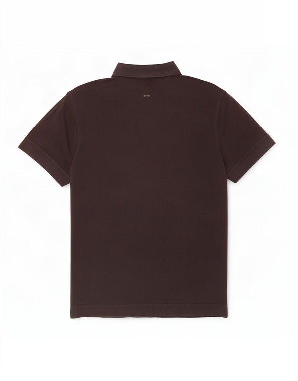 Camisa polo masculina Hugo Boss grande algodão preto