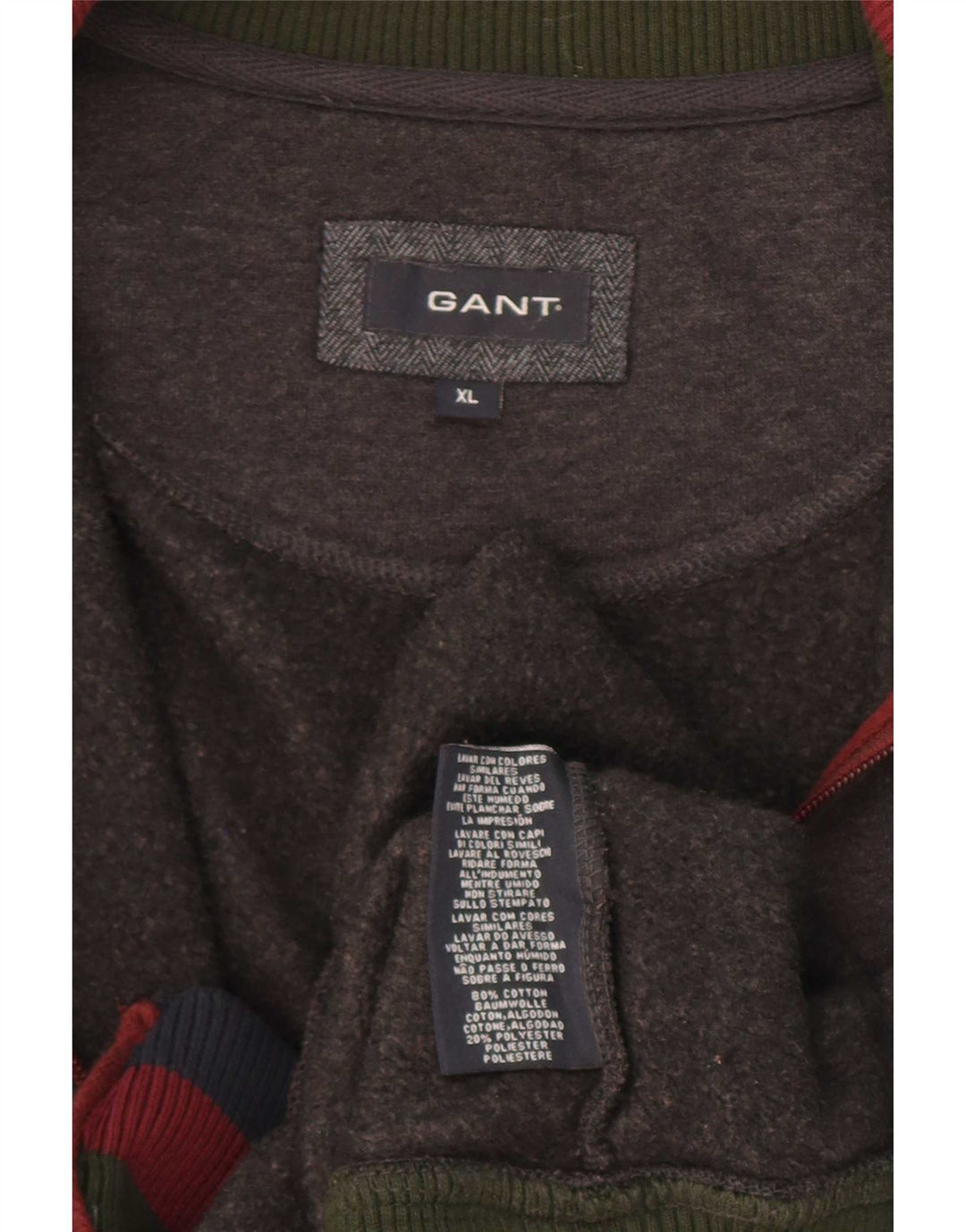 Gant Jaqueta masculina de agasalho gráfico XL algodão cinza