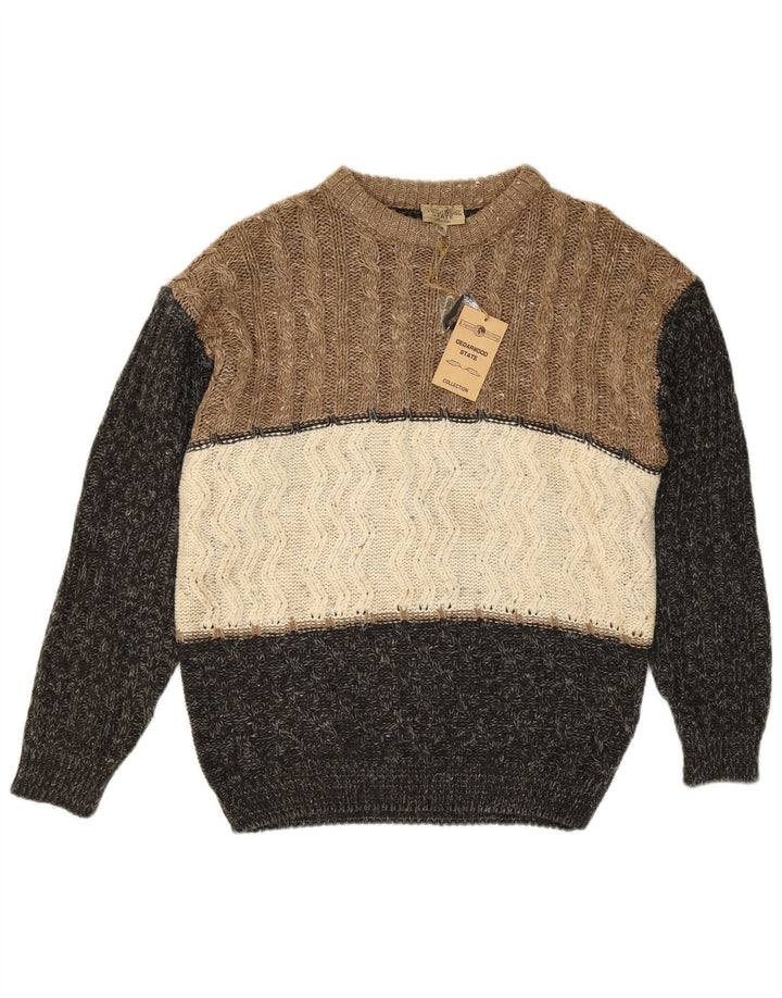 Suéter masculino CEDARWOOD STATE com gola redonda, médio multicolorido