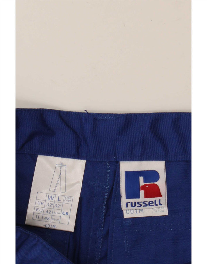 Russell Athletic Mens Cargo Shorts IT 48 Médio W32 Azul Poliéster