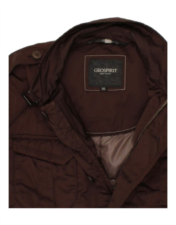 Jaqueta acolchoada militar masculina GEO SPIRIT IT 56 3XL poliéster marrom