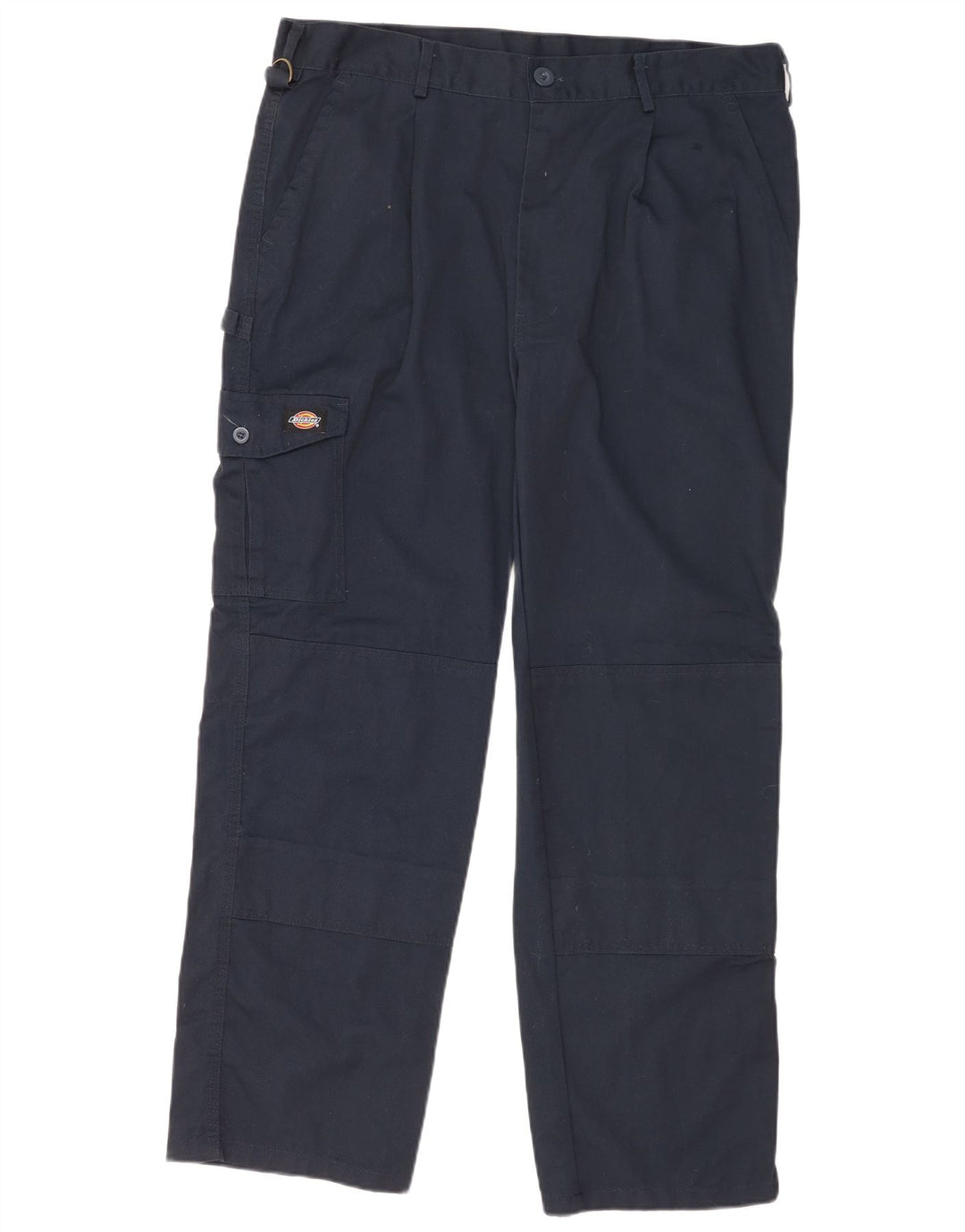 Calças cargo retas masculinas Dickies W38 L30 poliéster azul marinho