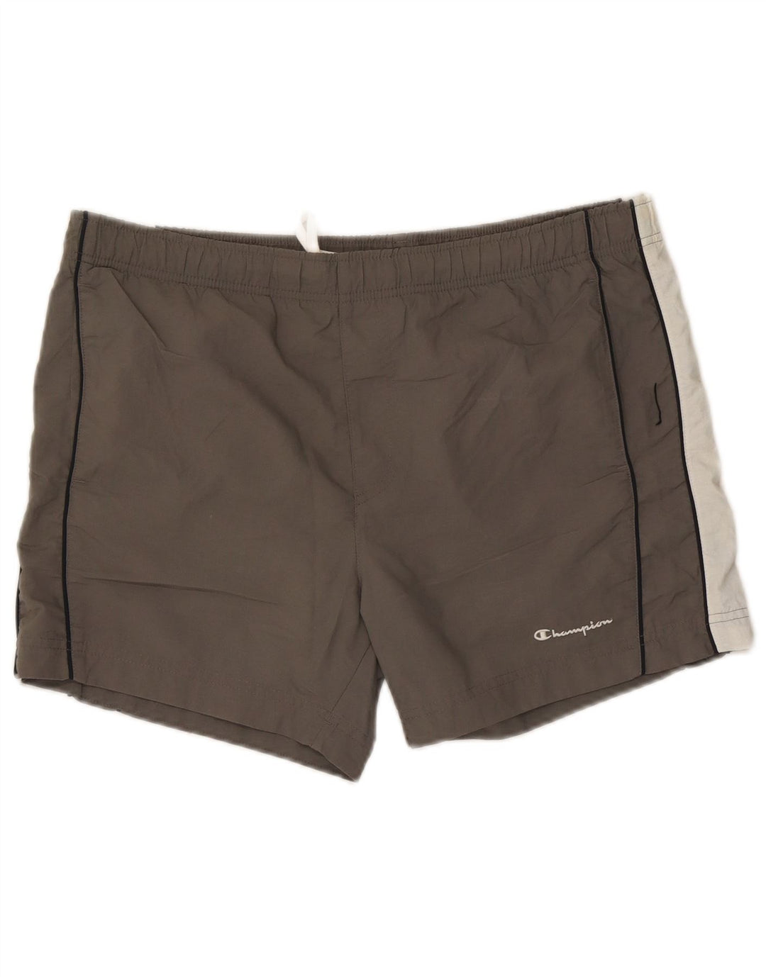 Shorts de natação masculino Champion grande cinza colorblock poliéster