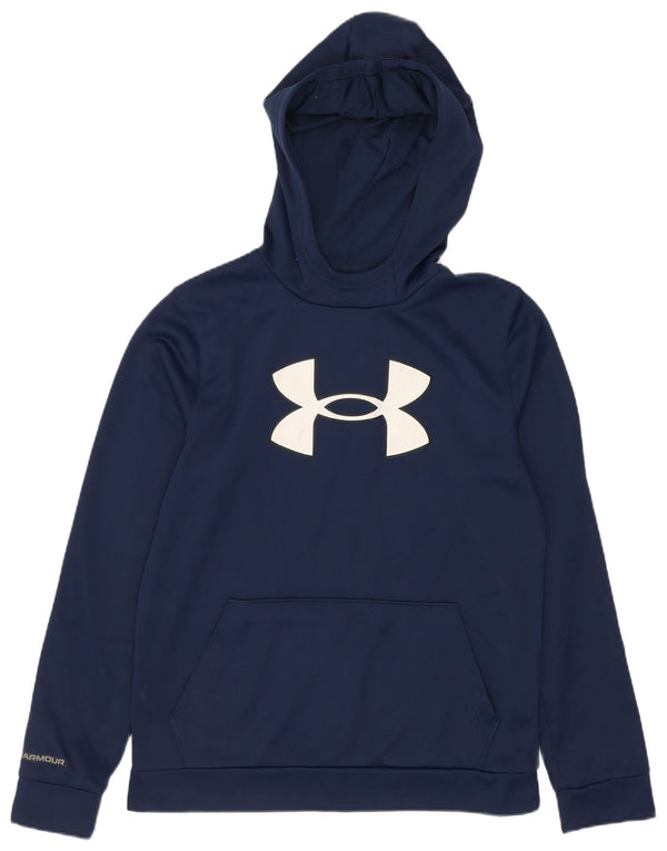 Suéter com capuz Under Armour Boys Loose Fit 11-12 anos grande azul marinho