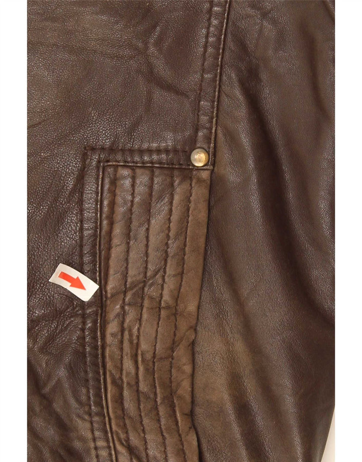 Jaqueta de couro masculina Conbipel IT 50 grande marrom
