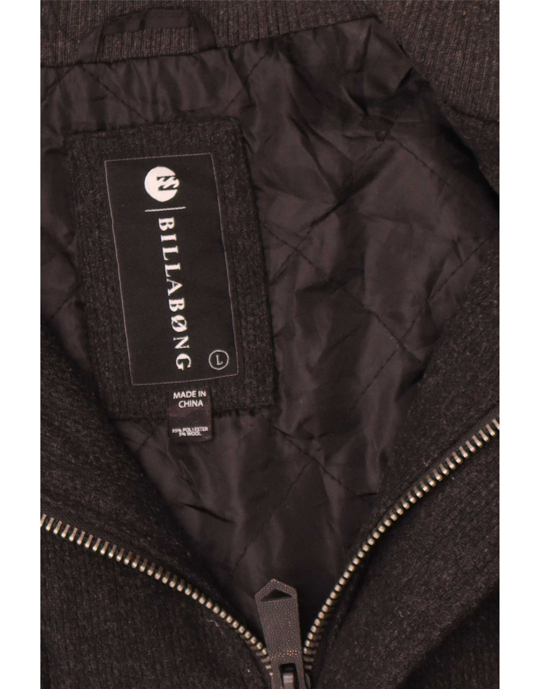 Jaqueta militar masculina Billabong UK 40 poliéster cinza grande