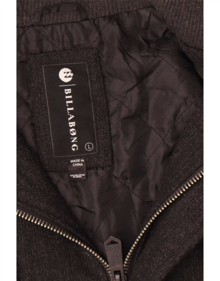 Jaqueta militar masculina Billabong UK 40 poliéster cinza grande