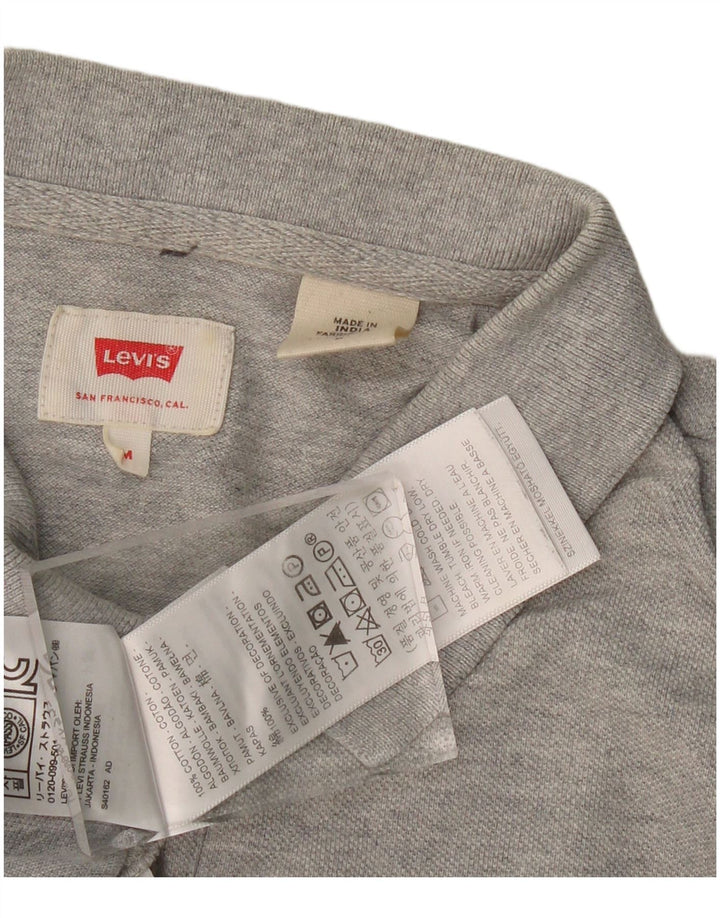 Camisa polo masculina LEVI'S algodão cinza médio