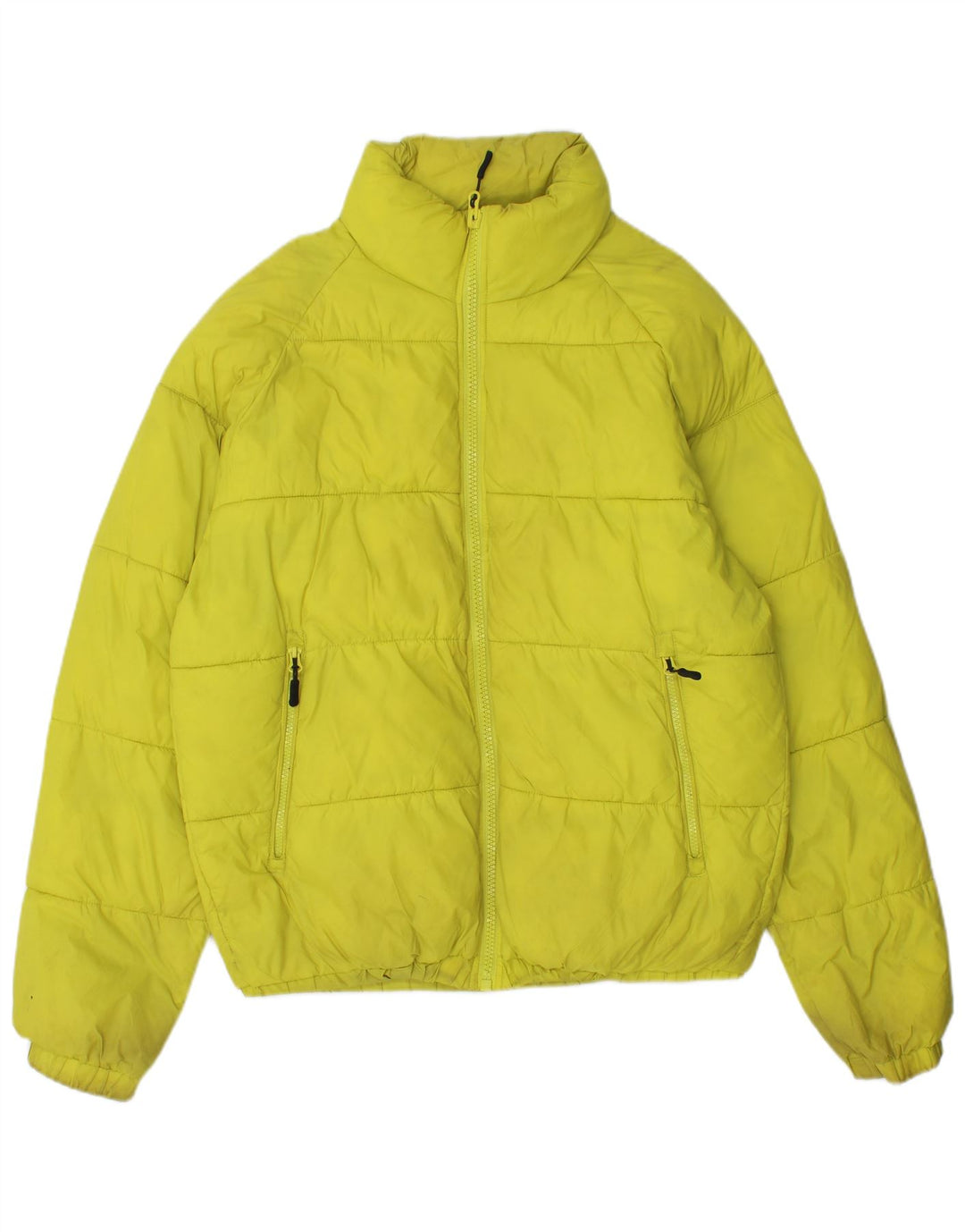 Jaqueta acolchoada masculina Zara Loose Fit UK 36 poliéster amarelo pequeno