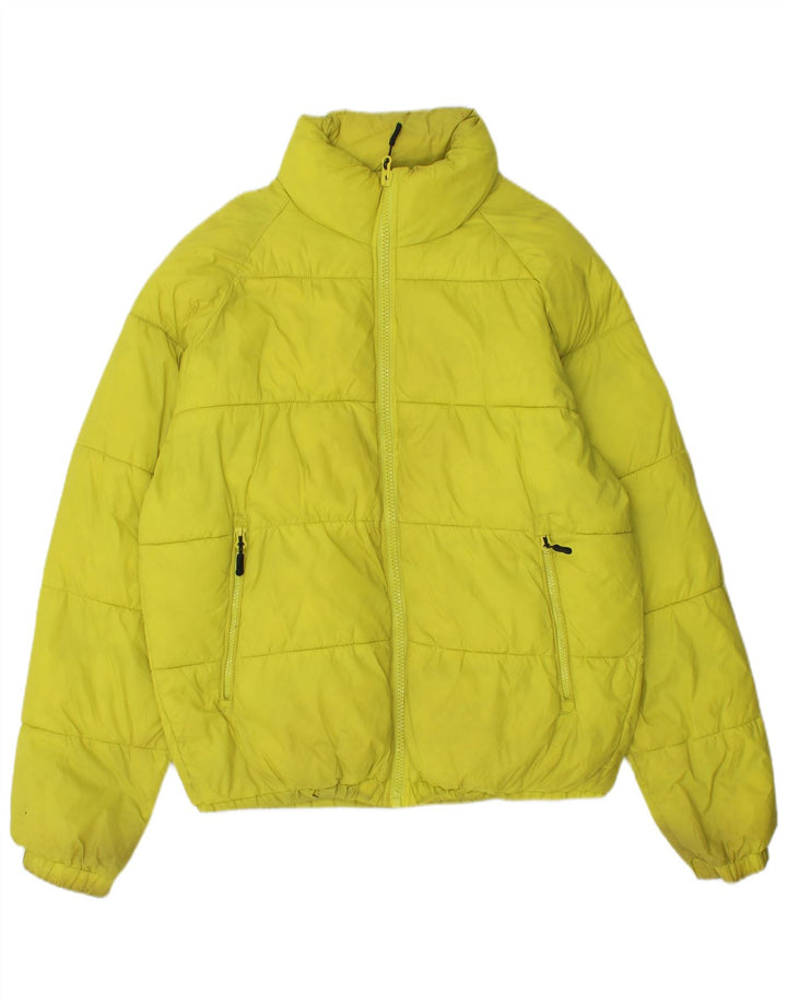 Jaqueta acolchoada masculina Zara Loose Fit UK 36 poliéster amarelo pequeno