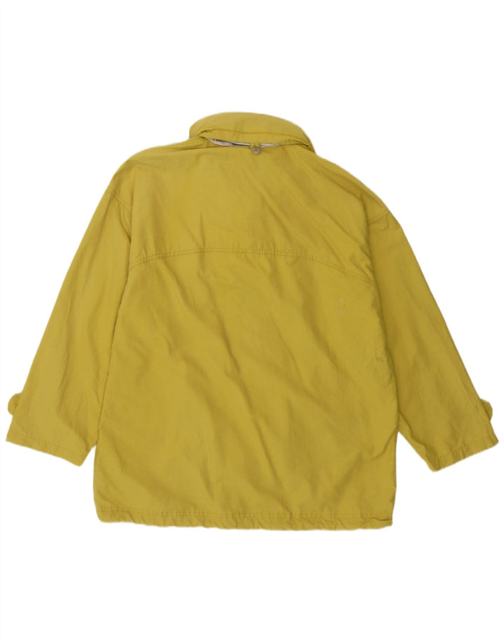 Jaqueta utilitária feminina vintage com capuz Reino Unido 16 grande amarelo