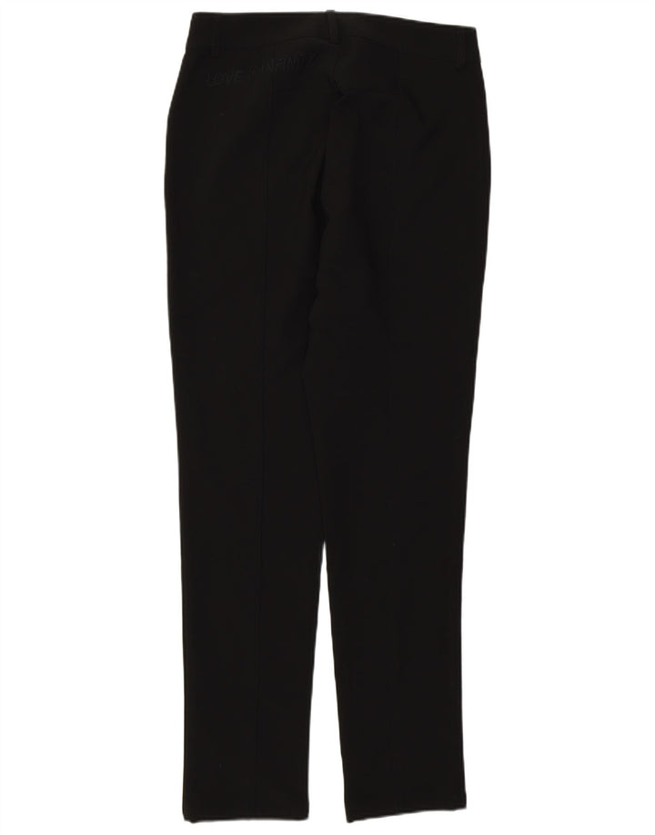 Calça casual feminina Desigual Slim médio W28 L28 preta