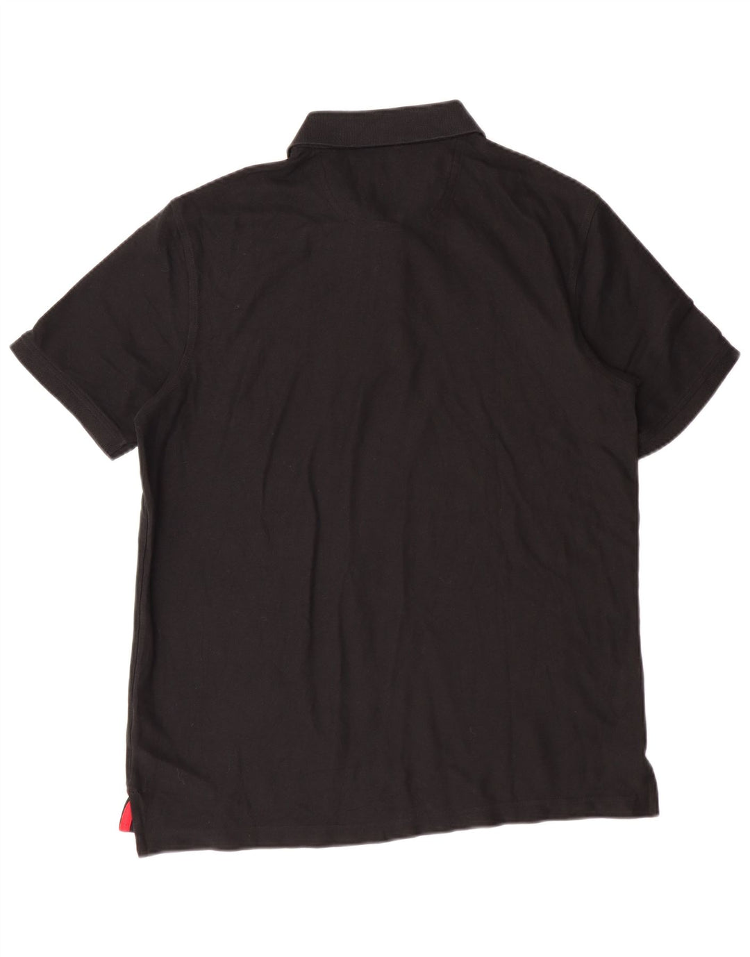 Camisa polo masculina Izod de algodão preto médio