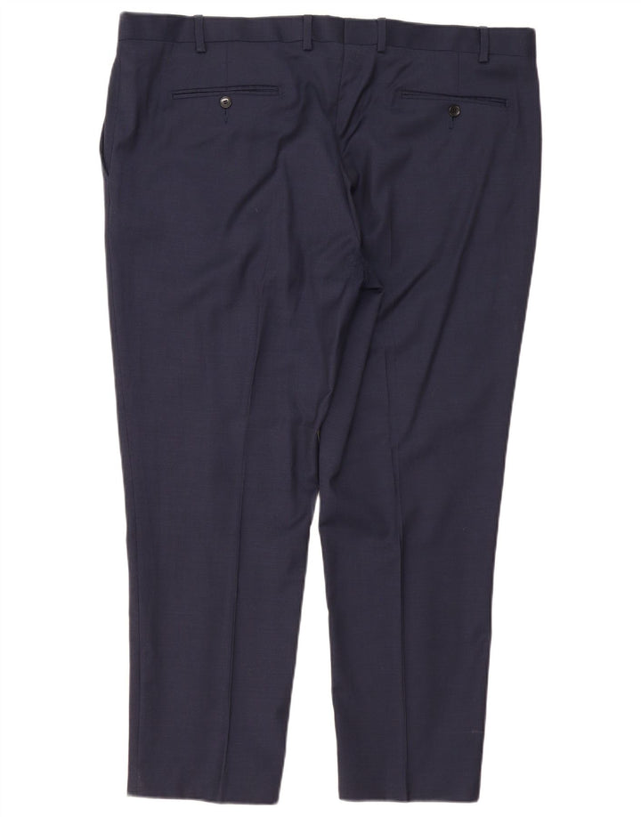Calça masculina Autograph Slim Suit W42 L29 azul marinho