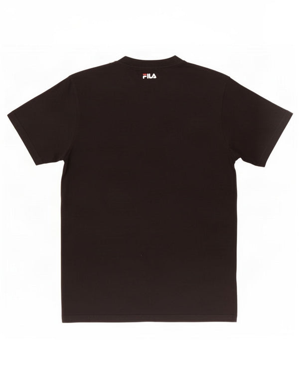 Fila Mens Graphic T-Shirt Top XS Algodão Preto