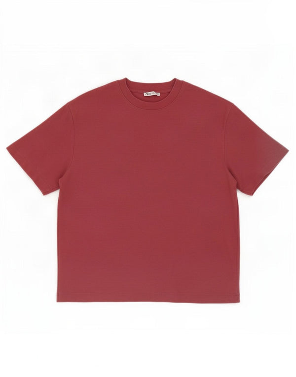 Camiseta masculina Zara Top XL Borgonha