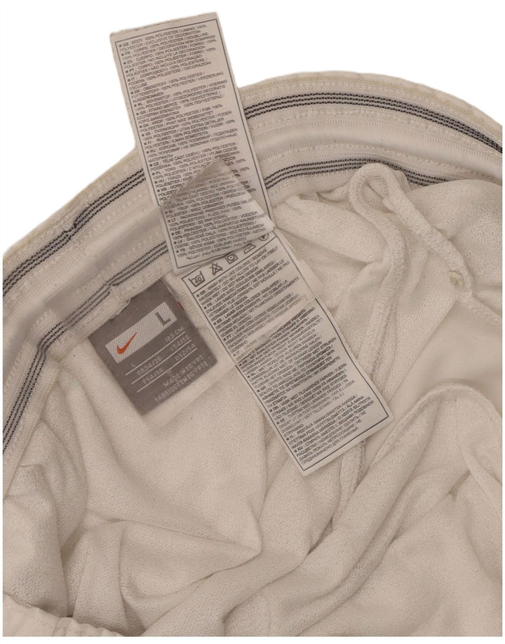 Shorts esportivos masculinos Nike UK 34/36 grande poliéster branco