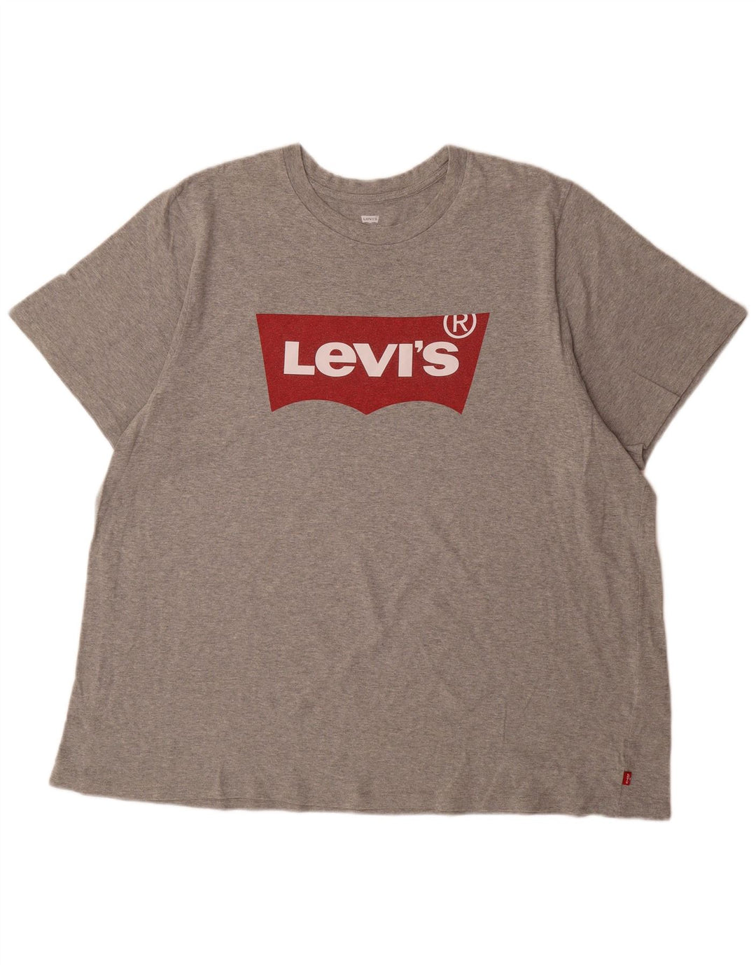 Camiseta gráfica masculina Levi's 2XL algodão manchado cinza