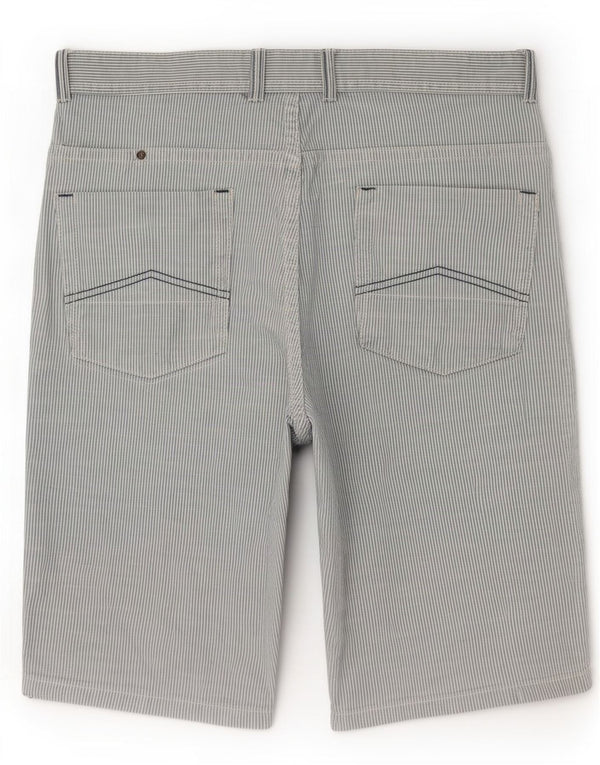 Marlboro Classics Mens Bermuda Shorts Large W34 Blue Striped Cotton