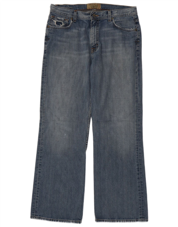 BKE Masculino Tyler Bootcut Jeans W33 L32 Azul Algodão