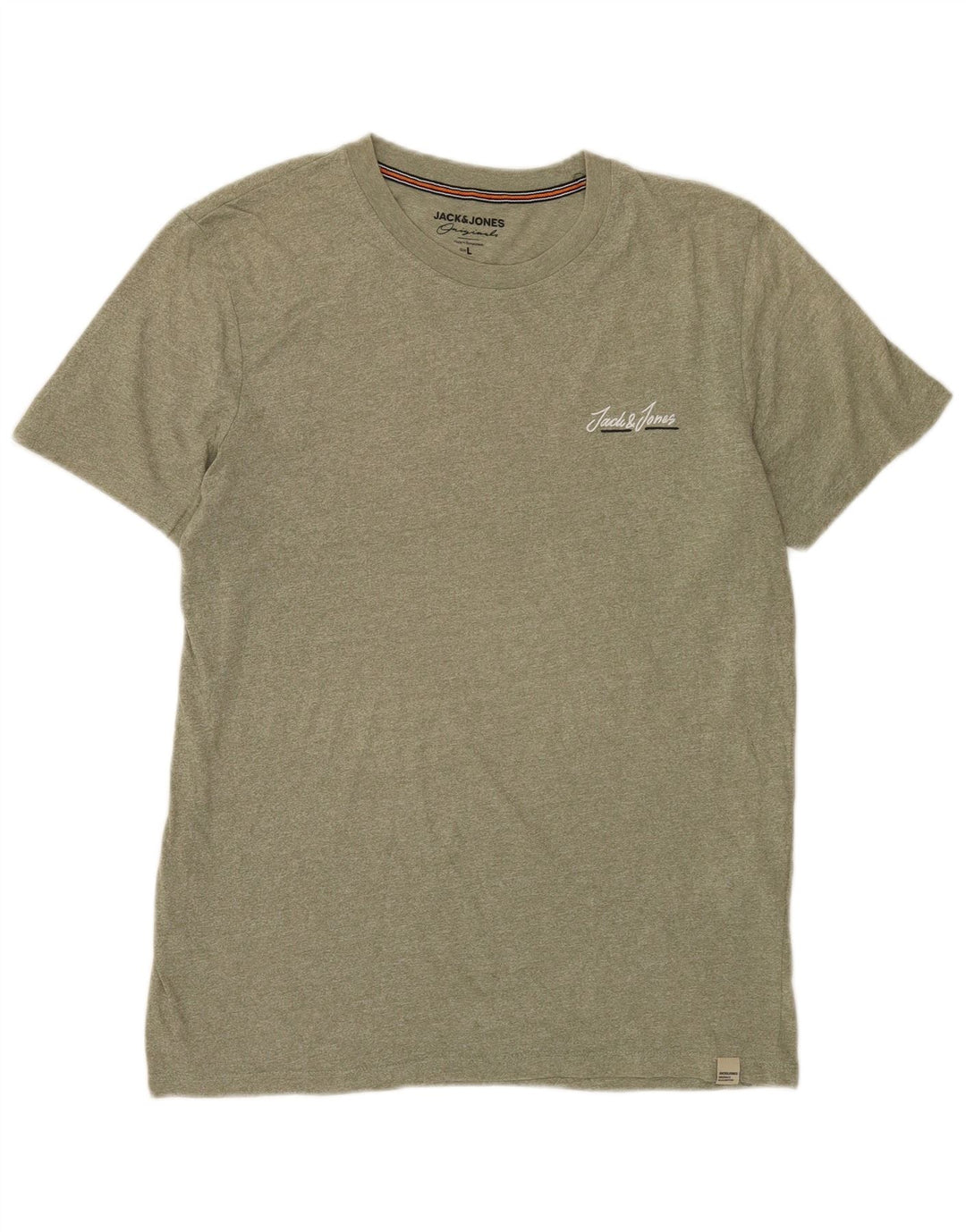 Camiseta masculina Jack & Jones grande algodão cáqui