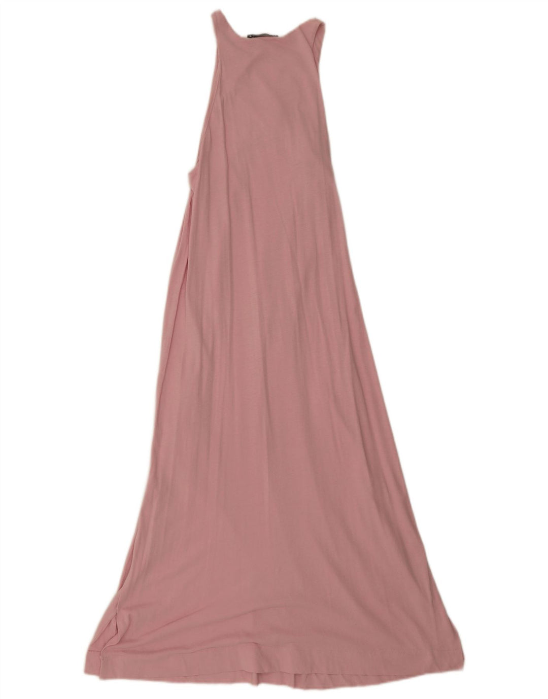 Vestido maxi feminino sem mangas Zara UK 12 rosa médio