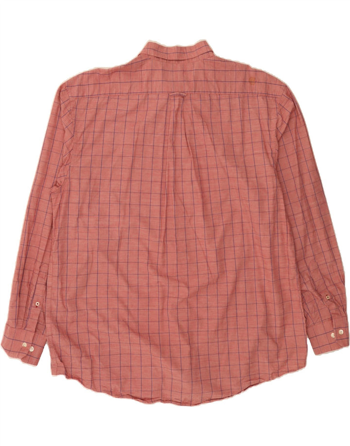 IZOD Mens Shirt 2XL Pink Check Cotton Vintage Izod and Second-Hand Izod from Messina Hembry 