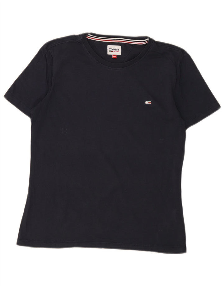 Camiseta feminina TOMMY HILFIGER UK 2 2XS azul marinho algodão