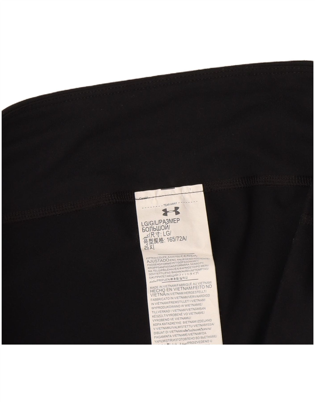 Under Armour Womens Capri Leggings UK 16 Grande Poliéster Preto