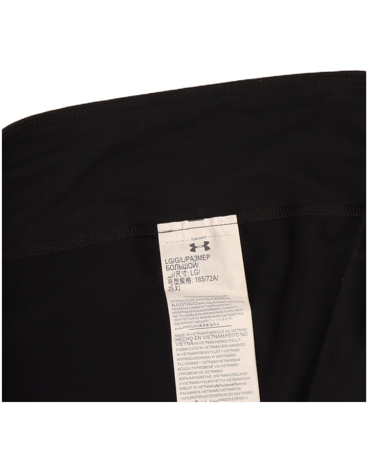 Under Armour Womens Capri Leggings UK 16 Grande Poliéster Preto