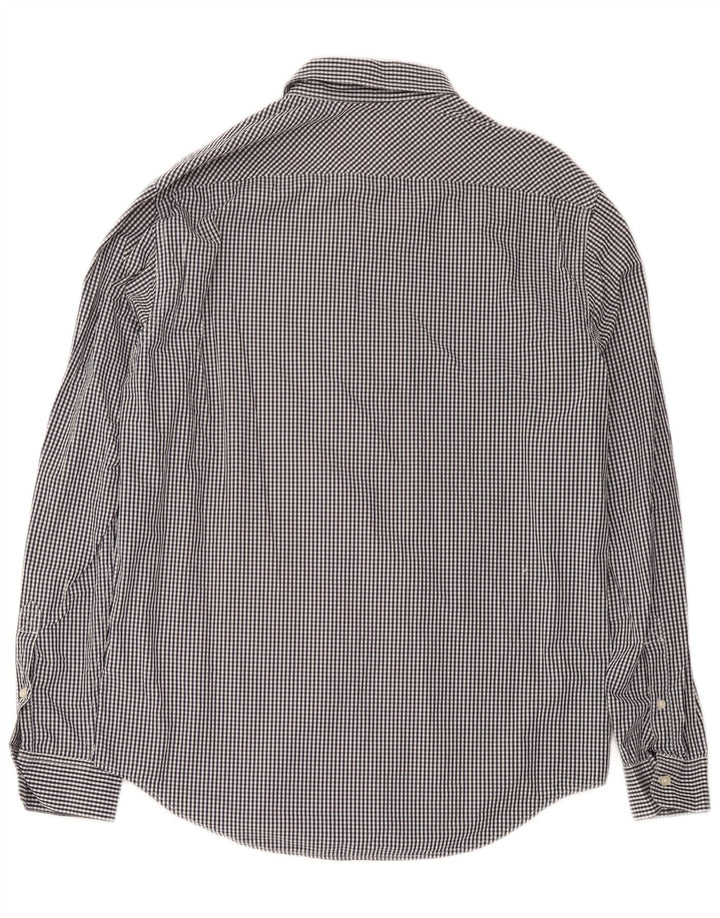 Camisa masculina Slim Fit Timberland grande algodão guingão azul marinho