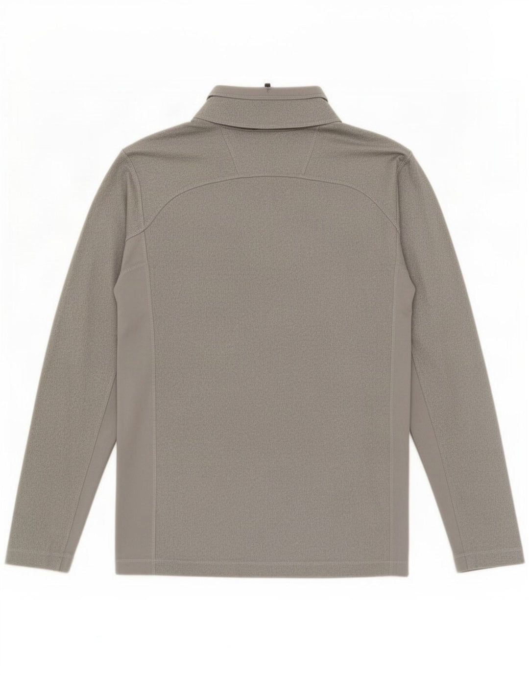 Pulôver masculino The North Face com zíper e gola alta, moletom cinza médio manchado