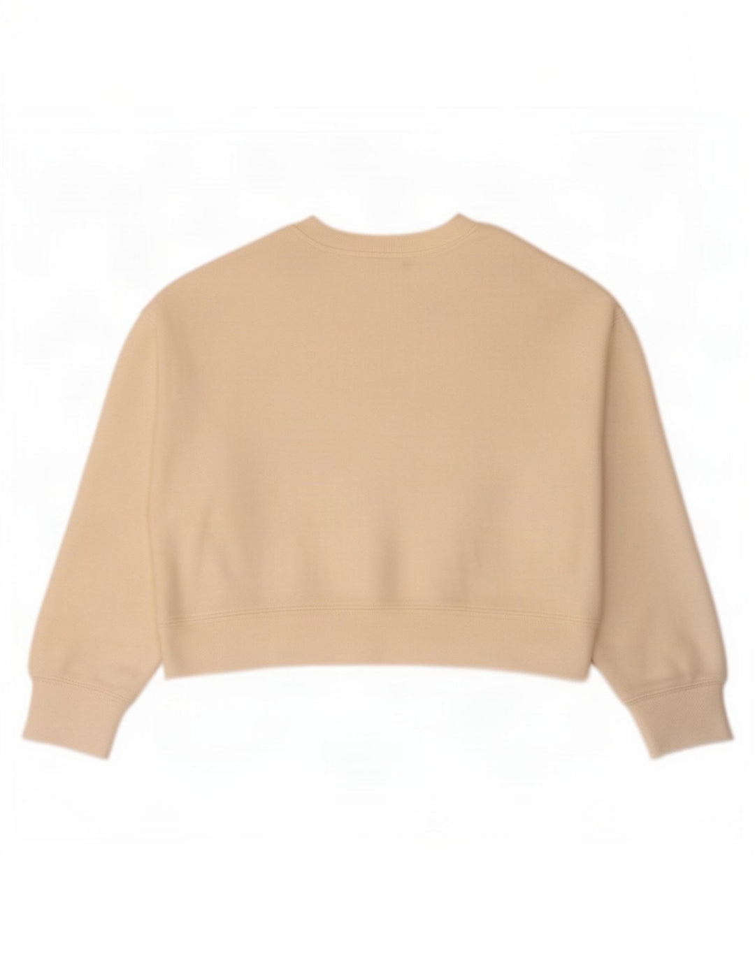 Zara Womens Crop Oversized Moletom Jumper Reino Unido 14 Médio Bege Viscose