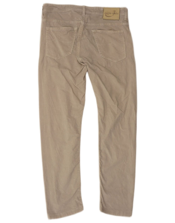 Calça masculina de veludo cotelê Jacob Cohen W33 L30 algodão bege