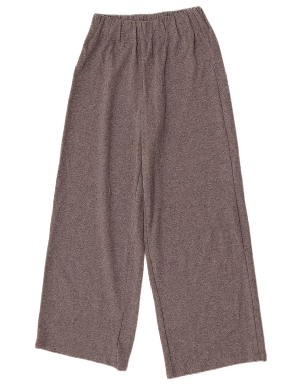 Calça casual feminina Zara perna larga 11-12 anos W24 L26 cinza poliéster