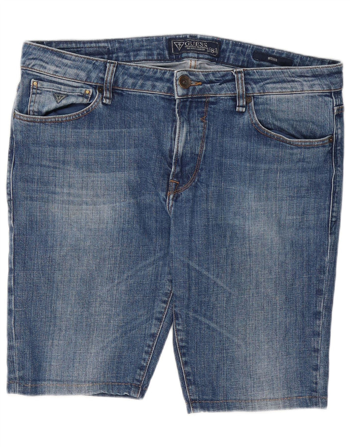 Guess Shorts jeans masculino W36 grande algodão azul