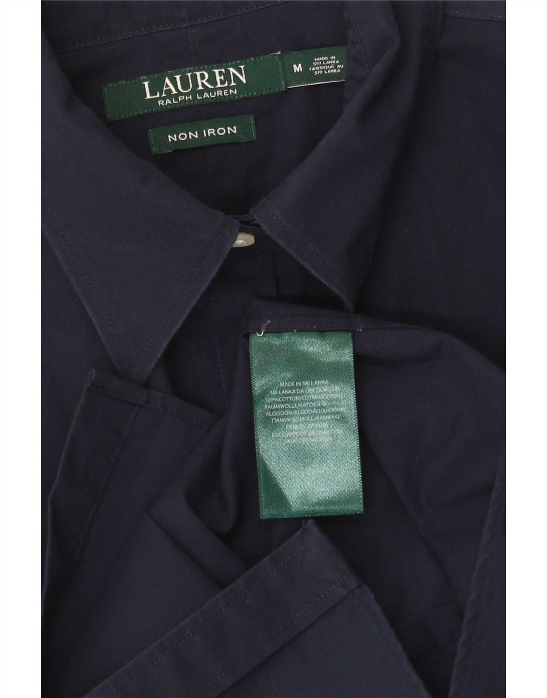 Camisa feminina Ralph Lauren Reino Unido 14 algodão azul marinho médio