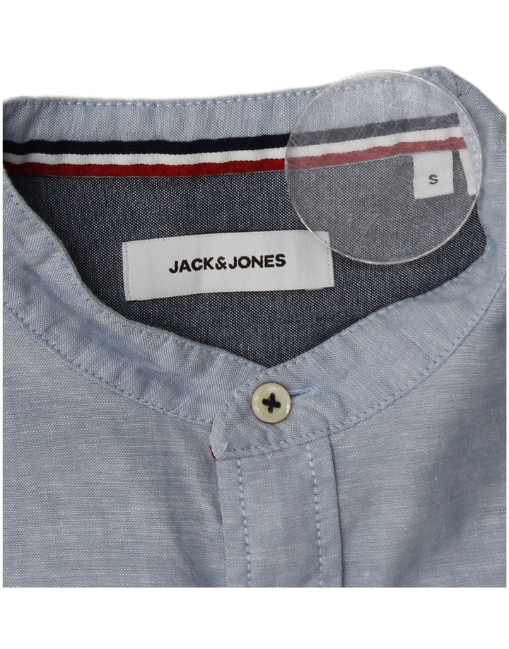 Camisa masculina Jack & Jones pequena azul algodão