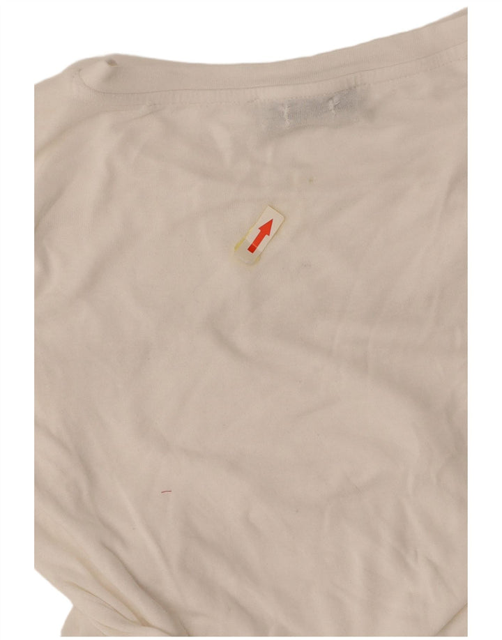 Camiseta feminina GUESS UK 10 pequena branca