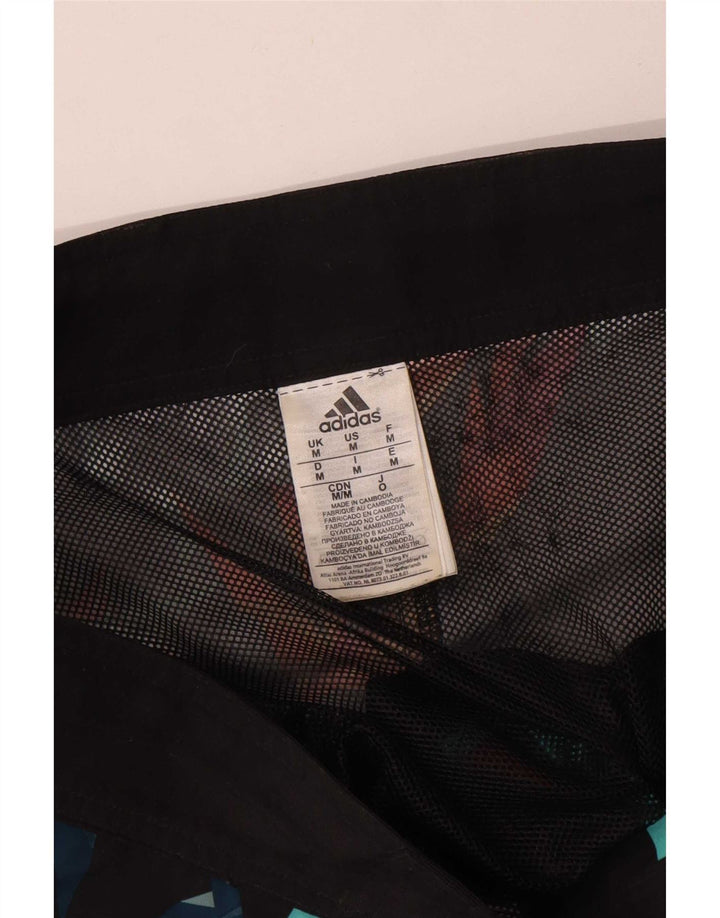 Shorts de natação masculino Adidas poliéster geométrico cinza médio