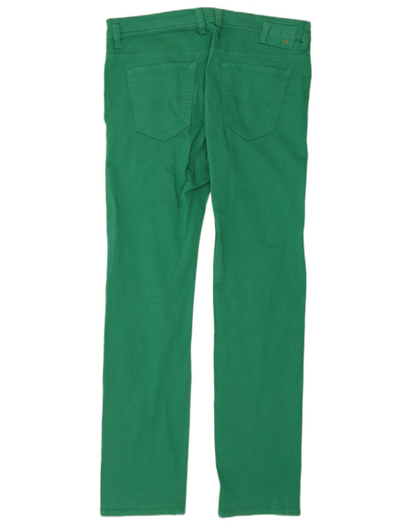 Diesel Mens Slim Casual Trousers W33 L32 Green Cotton